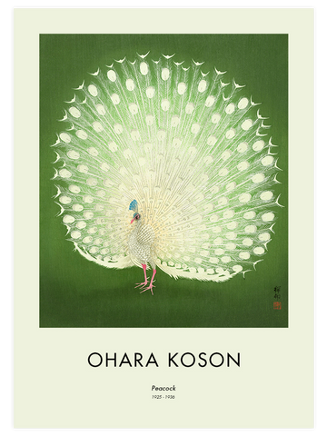 Ohara Koson Peacock - Art Print