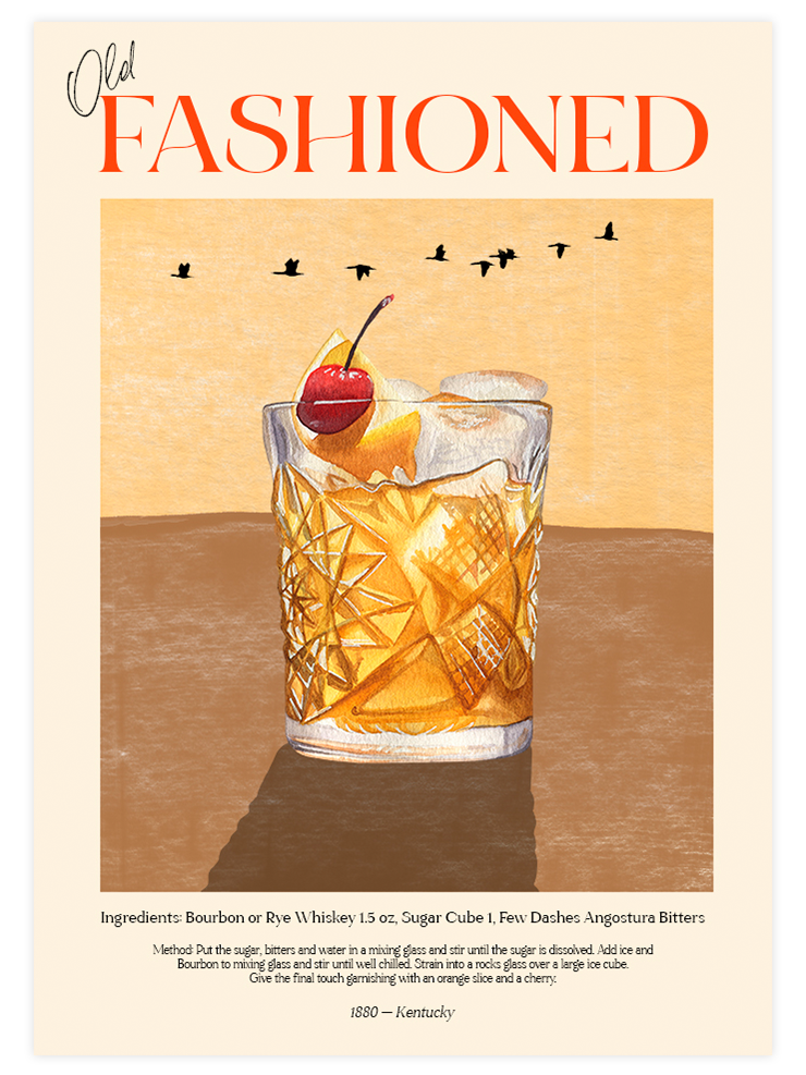 Negroni & Old Fashioned - Poster Seti Duo  Poster