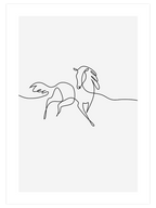 One Line Horse - Art Print