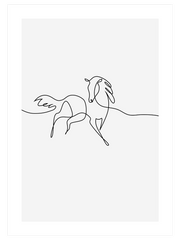 One Line Horse - Fine Art Poster