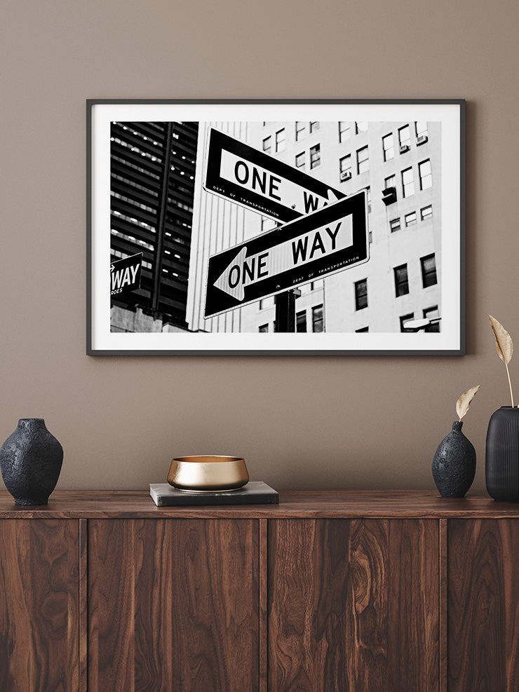 One Way - Art Print  Poster