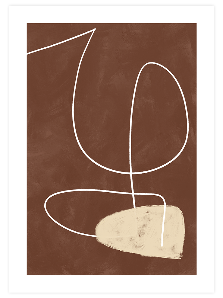 Organic Lines 2 - Art Print Sanatsal Poster