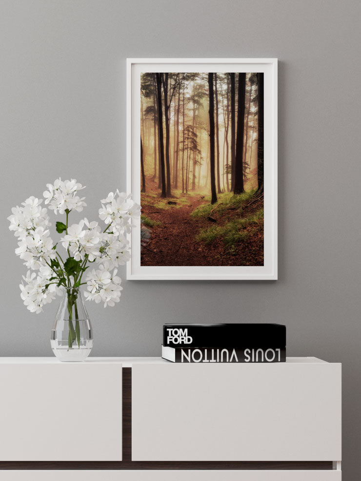 Güneşli Orman - Art Print  Poster