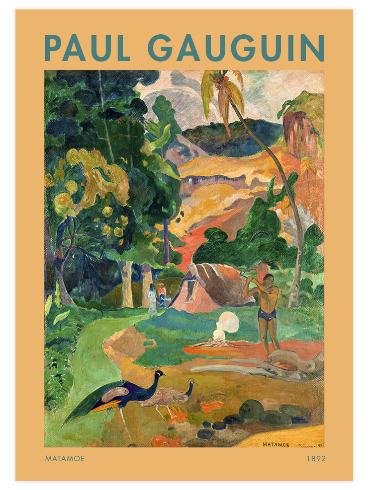 Paul Gauguin Landscape with Peacocks - Art Print