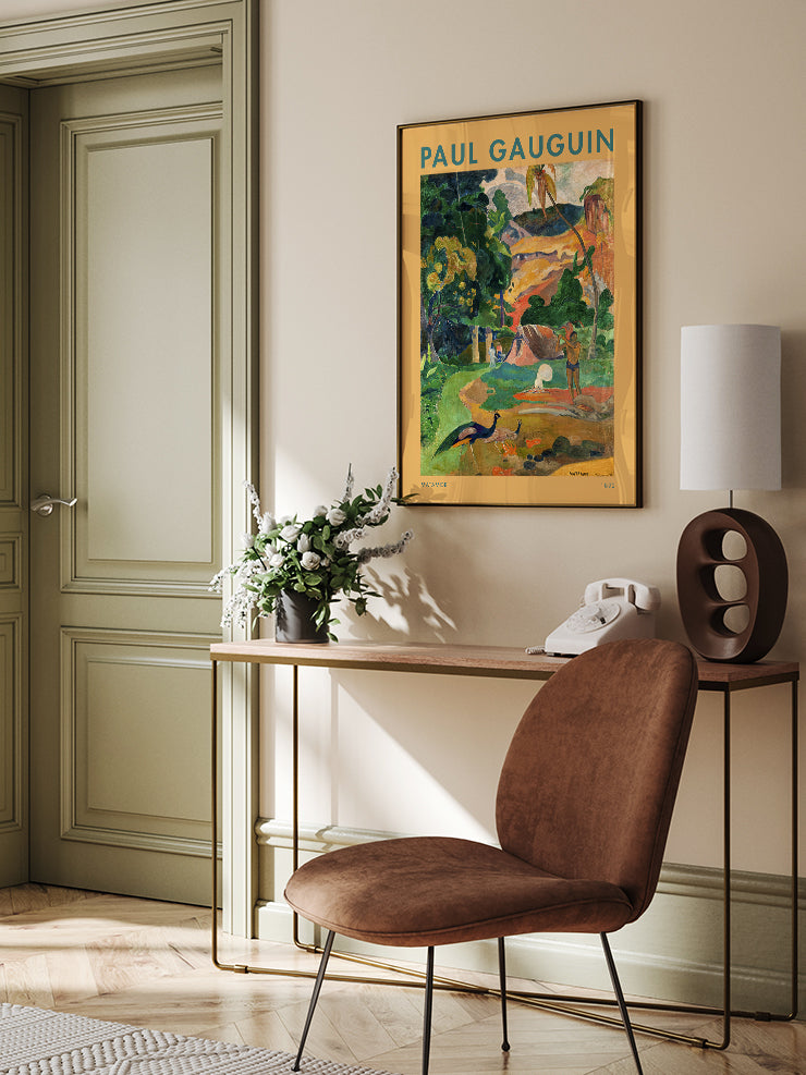 Paul Gauguin Landscape with Peacocks - Art Print  Poster