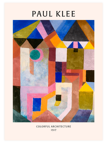 Paul Klee Colorful Architecture - Art Print