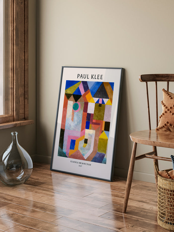 Paul Klee Colorful Architecture - Art Print  Poster