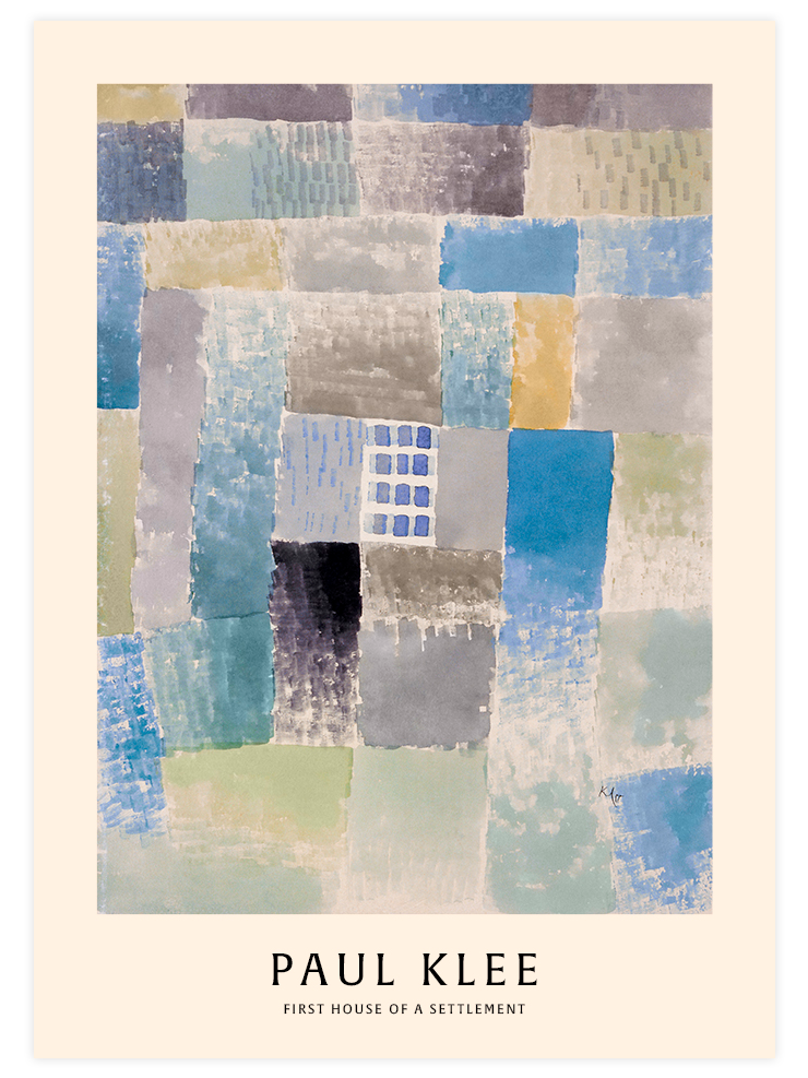 Klee First House of the Settlement - Art Print