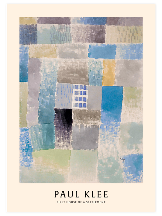 Klee First House of the Settlement - Art Print
