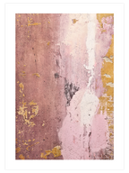 Pembe Soyut Sanat - Art Print