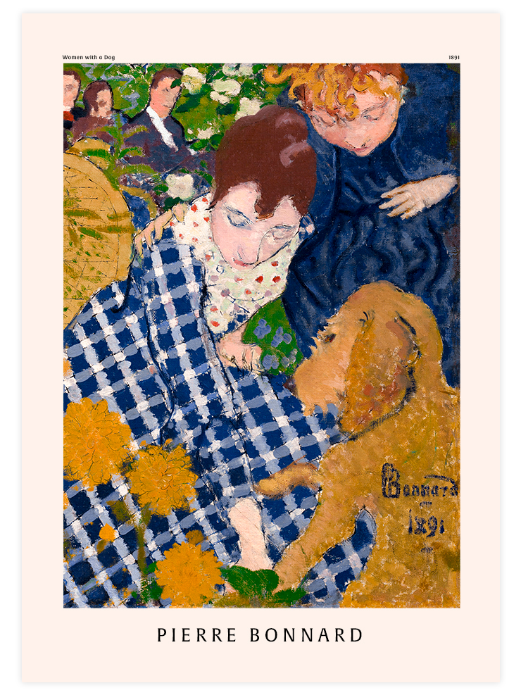 Pierre Bonnard Woman with Dog - Art Print