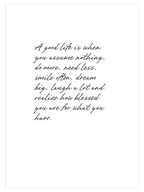 A Good Life - Art Print