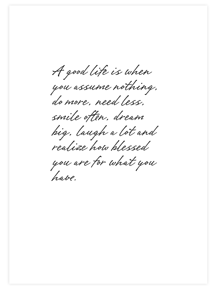 A Good Life - Art Print  Poster