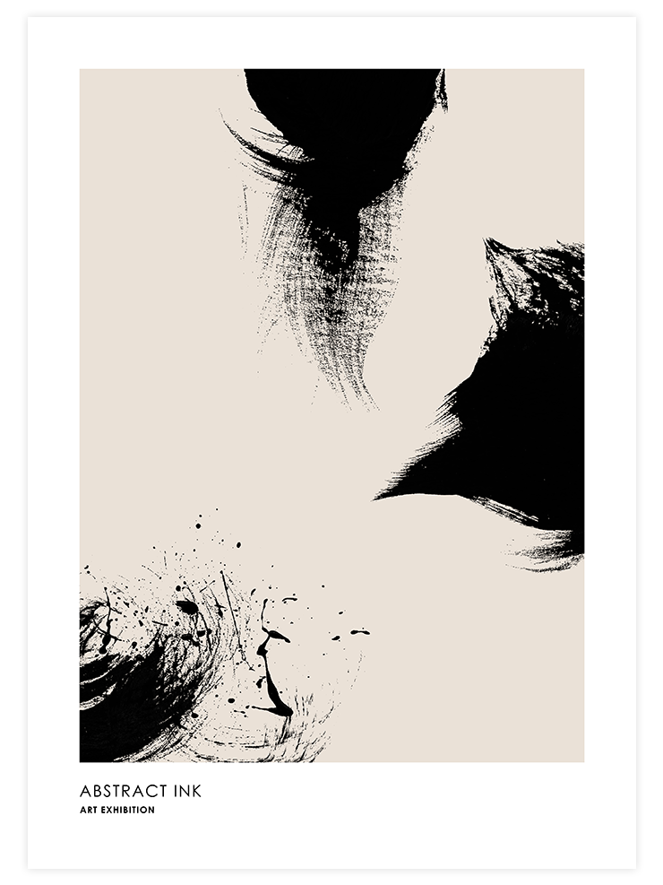 Abstract Ink N3 - Art Print Sanatsal Poster