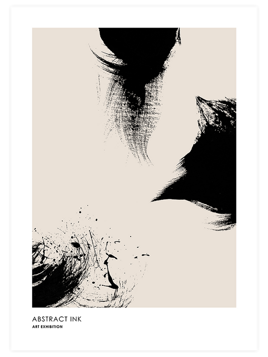 Abstract Ink N3 Poster - Giclée Baskı