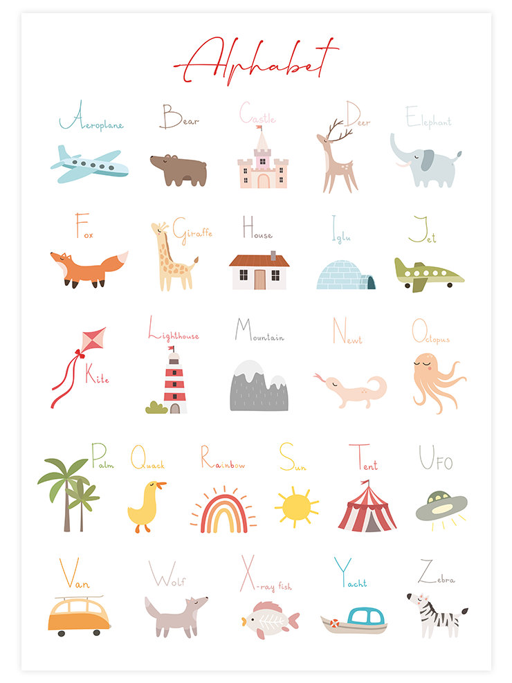 Alphabet - Art Print Ürün ana görseli