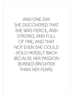 And One Day - Art Print