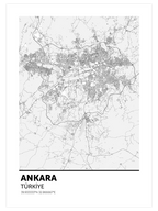 Ankara Haritası - Art Print