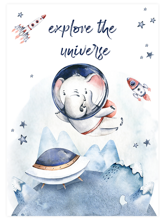 Astronot Fil Poster - Giclée Baskı