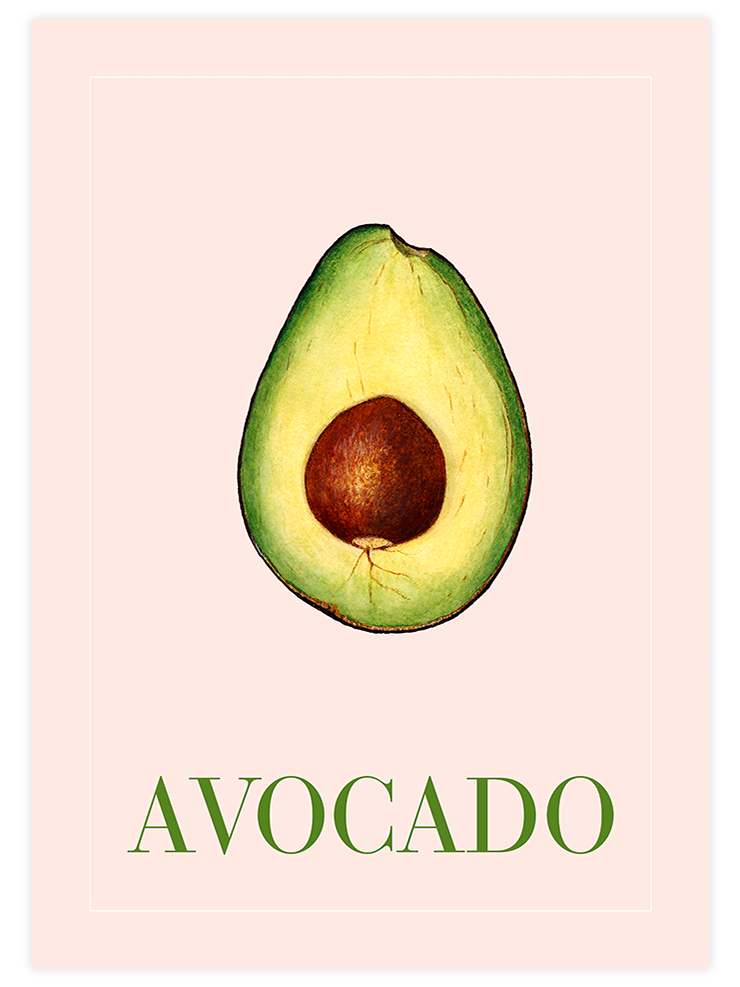 Avokado - Art Print Mutfak Poster