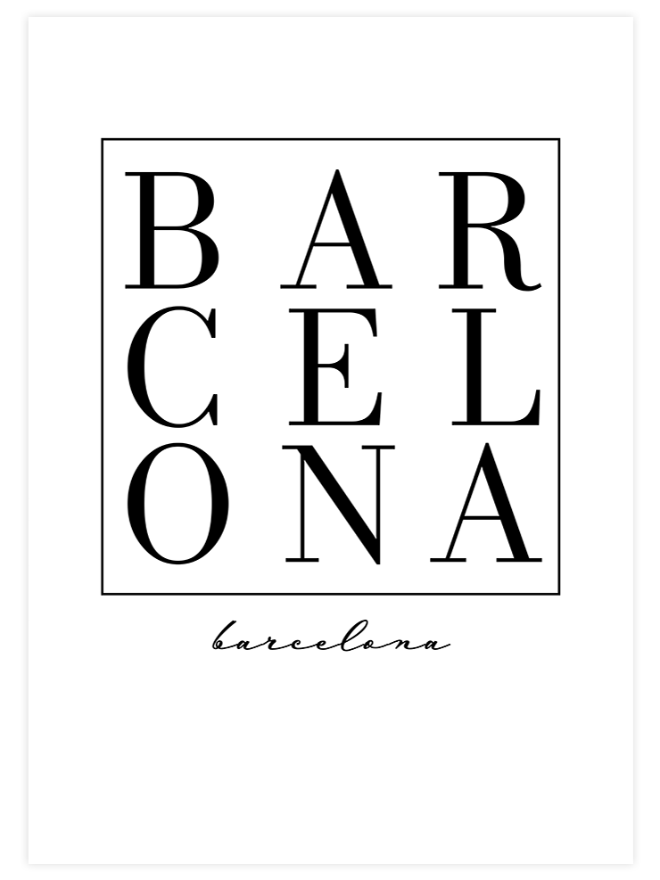 Barcelona - Art Print  Poster