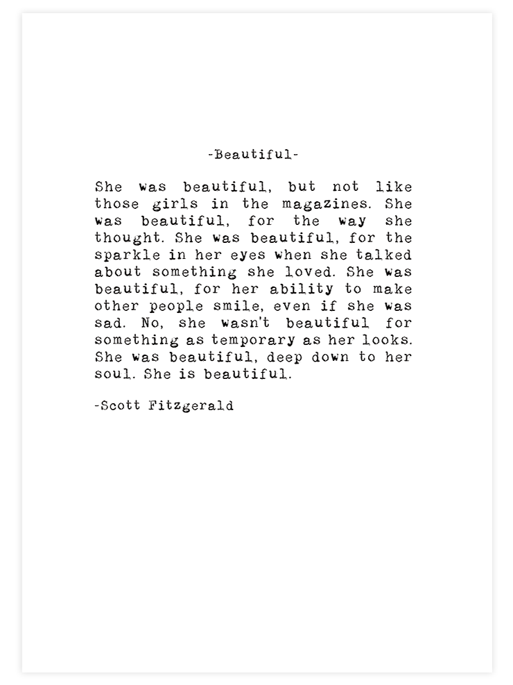 Beautiful - Art Print  Poster