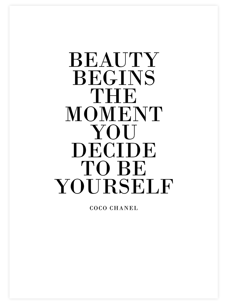 Beauty Coco Chanel - Art Print  Poster