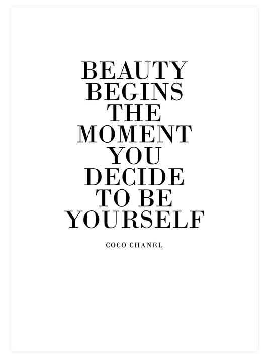 Beauty Coco Chanel Poster - Giclée Baskı