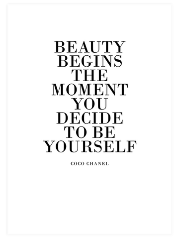 Beauty Coco Chanel - Art Print