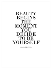 Beauty Coco Chanel Poster - Giclée Baskı