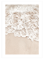 Bej Deniz Köpükleri - Art Print