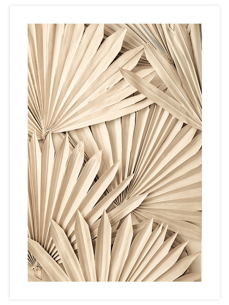 Bej Palmiye Yaprakları - Art Print Ürün ana görseli