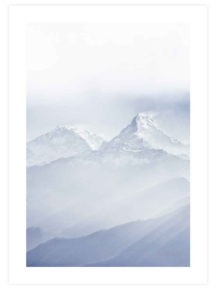 Beyaz Dağlar - Art Print