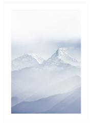 Beyaz Dağlar Poster - Giclée Baskı