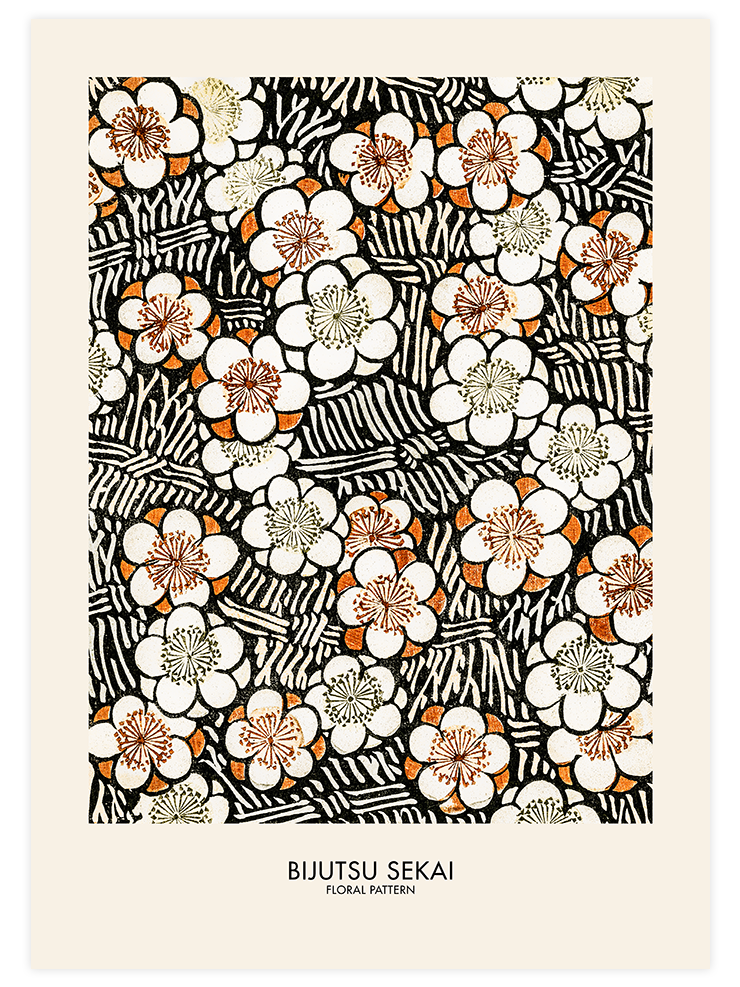 Bijutsu Sekai Floral Pattern - Art Print
