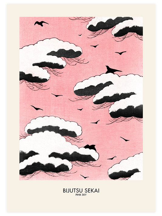 Bijutsu Sekai Pink Sky Poster - Giclée Baskı