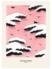 Bijutsu Sekai Pink Sky - Fine Art Poster