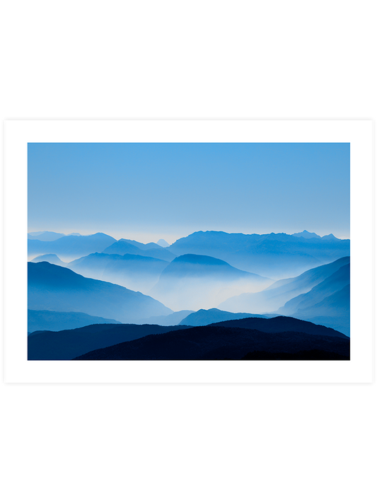 Blue Mountains Poster - Giclée Baskı