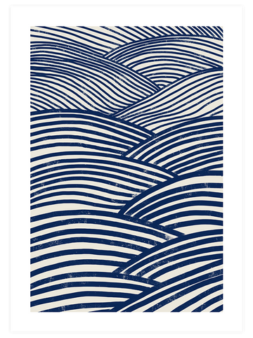 Blue Waves - Art Print