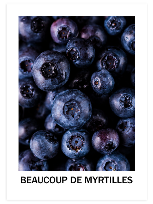 Blueberries Poster - Giclée Baskı