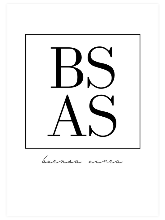 Bs As Buenos Ai̇res - Art Print