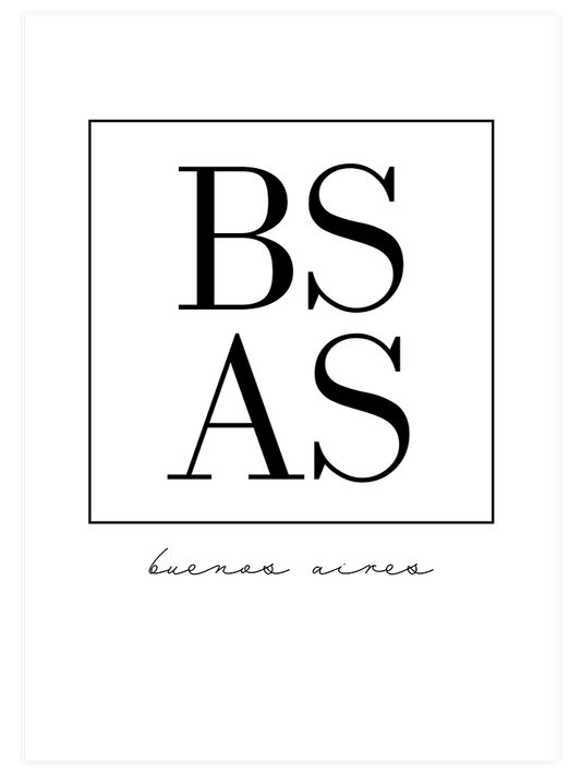 Bs As Buenos Ai̇res Poster - Giclée Baskı