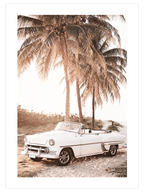 Cabriolet On The Beach - Art Print