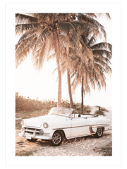 Cabriolet On The Beach Poster - Giclée Baskı