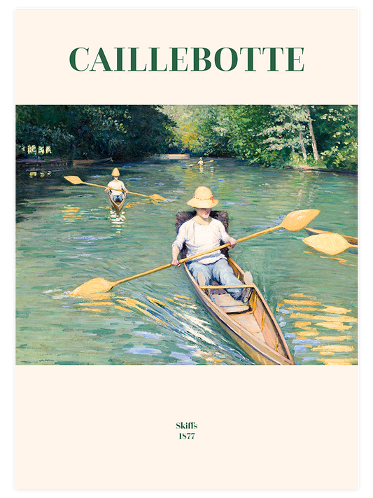 Caillebotte Skiffs Poster - Giclée Baskı