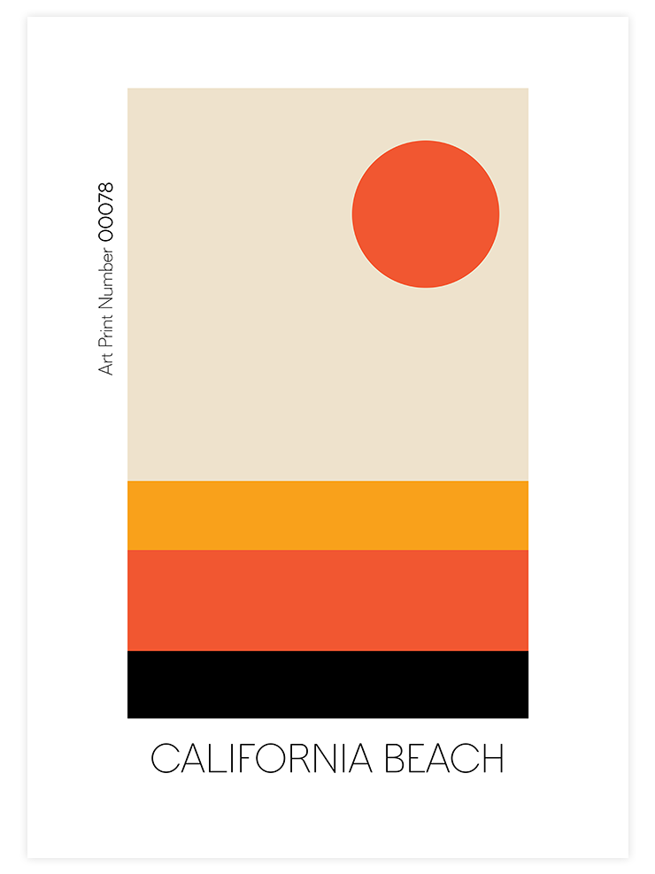 California Beach - Art Print Sanatsal Poster