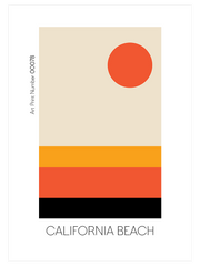 California Beach Poster - Giclée Baskı