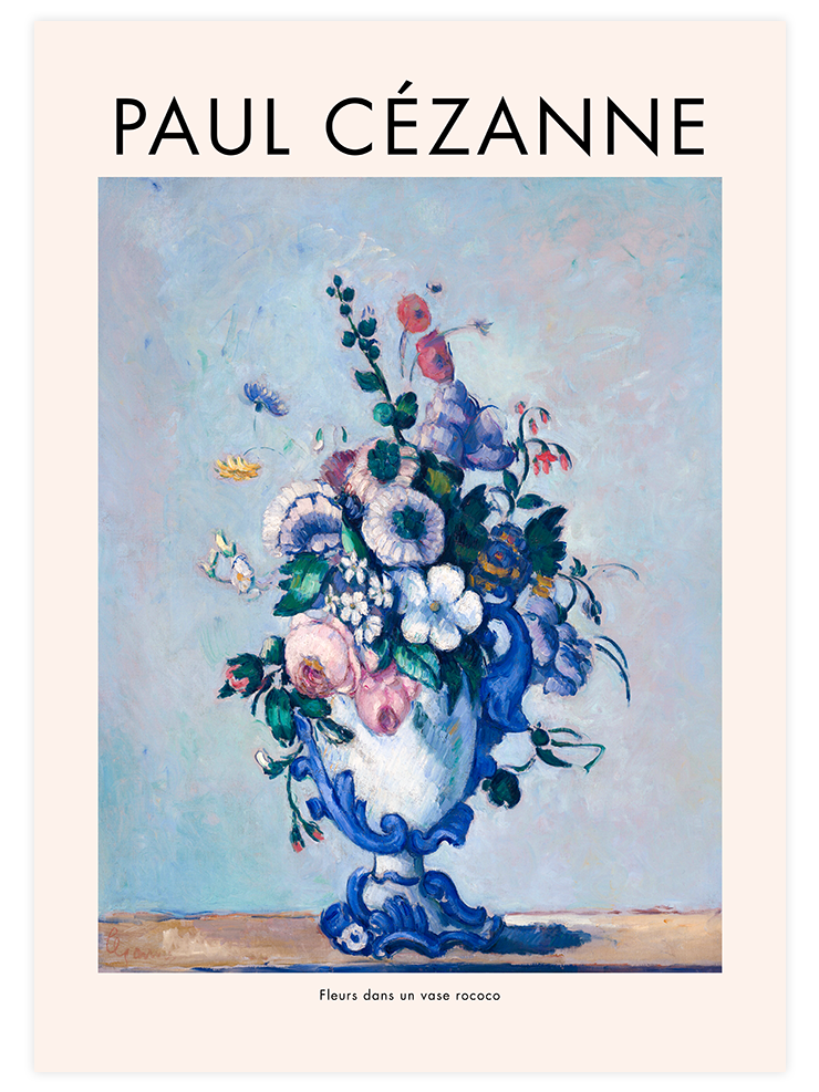 Cezanne Flowers In A Rococo Vase - Art Print