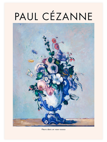 Cezanne Flowers In A Rococo Vase - Art Print