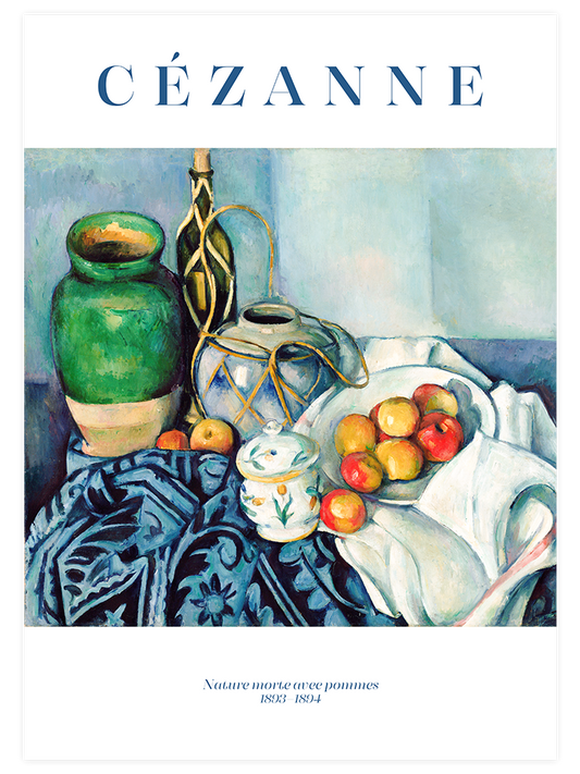 Cezanne Nature Morte With Apples Poster - Giclée Baskı